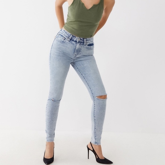 NWT TRUE RELIGION JENNIE HIGH RISE  CURVY SKINNY JEANS-24 - Picture 2 of 13